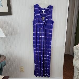 Purple Tie-Dye Maxi Dress